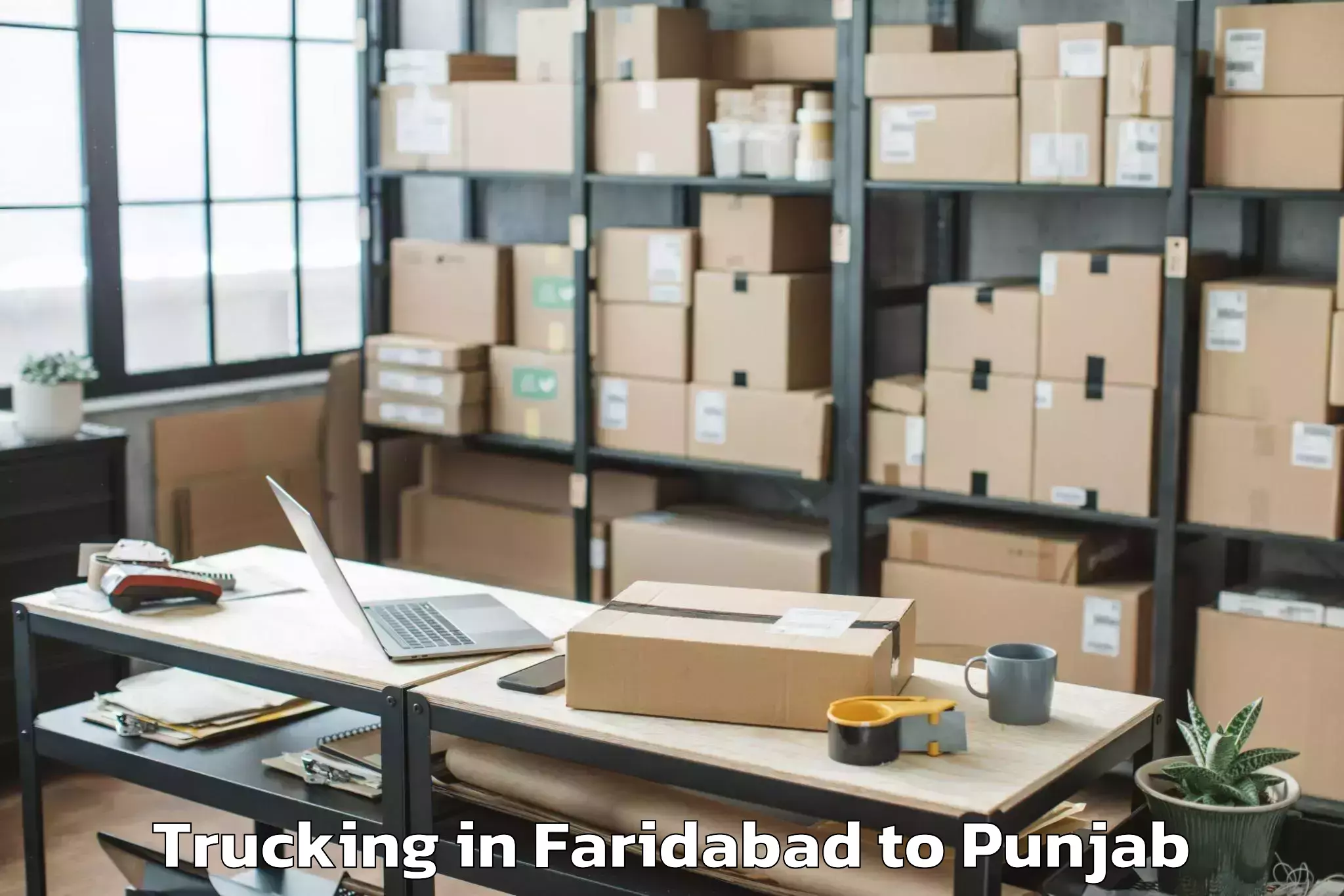 Quality Faridabad to Kotkapura Trucking